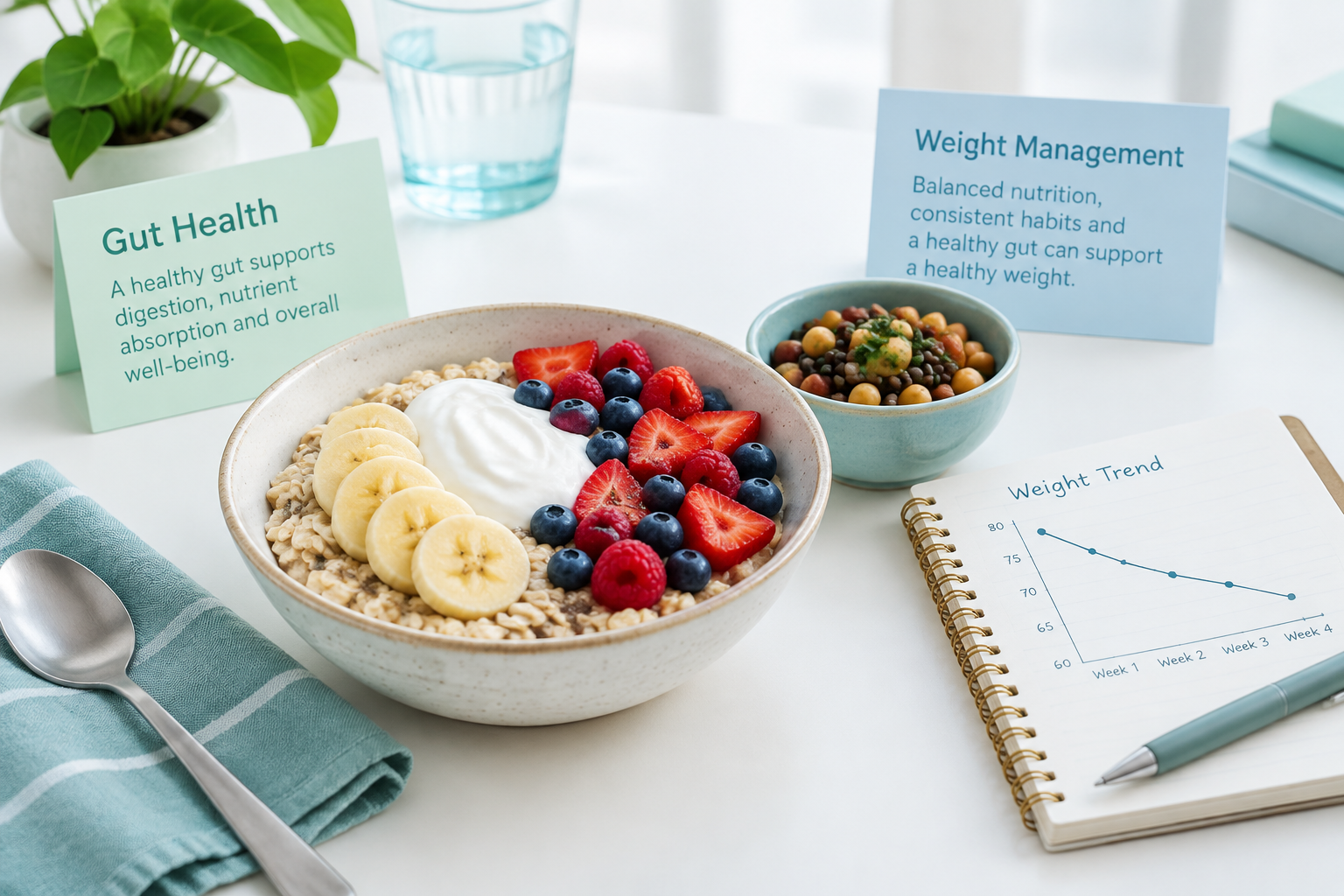 Balanced prebiotic meal supporting modest weight loss and IBS tolerance