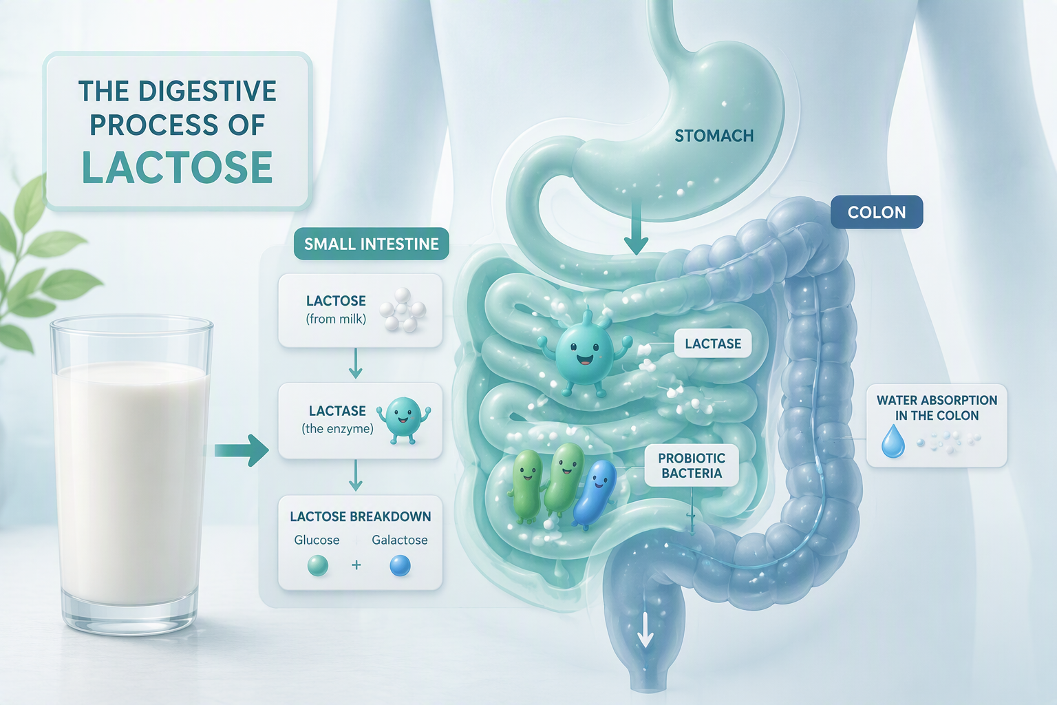 How probiotics may support lactose digestion and lactose intolerance symptoms