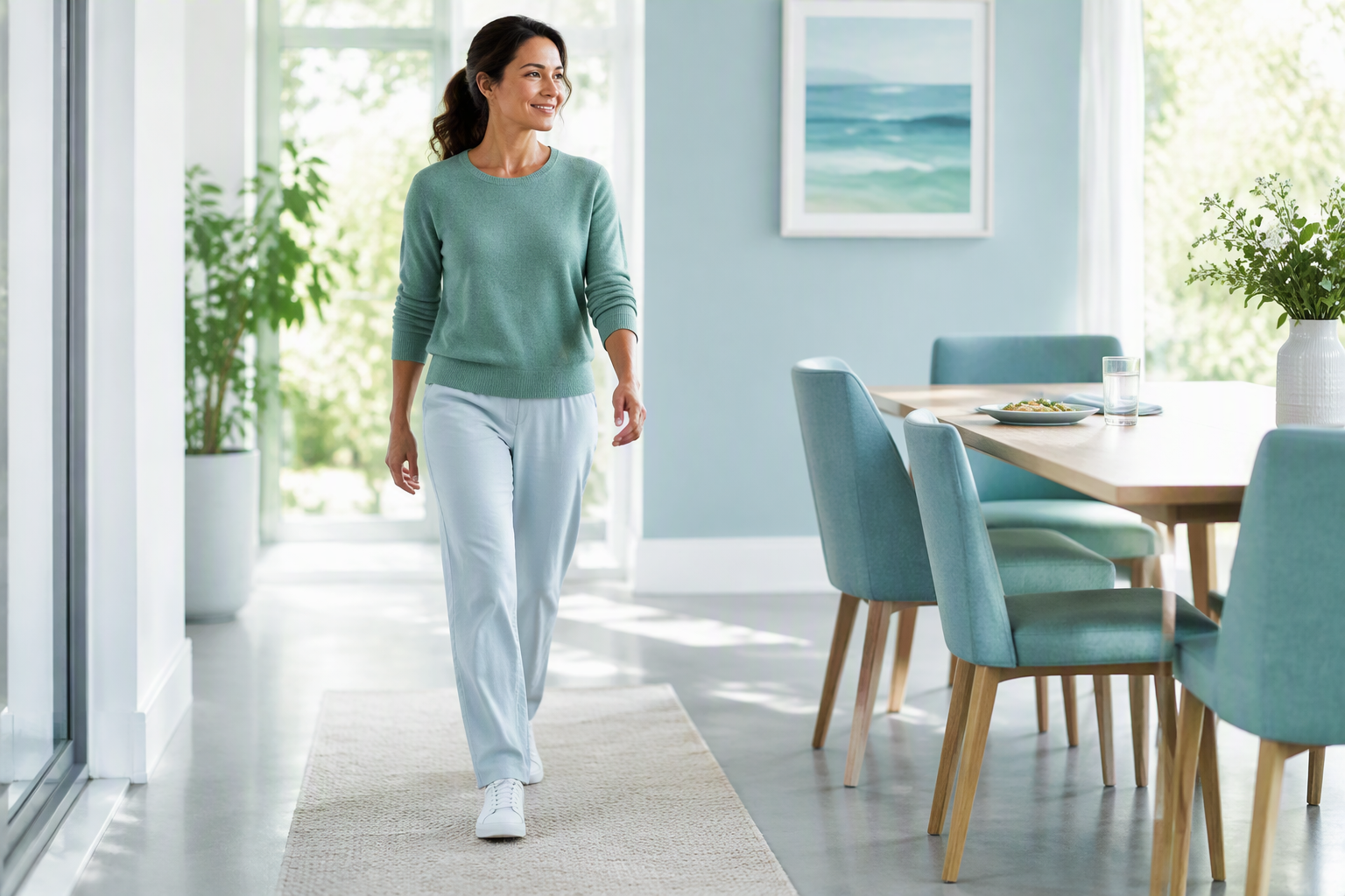 Walking after meals to support digestion and reduce bloating