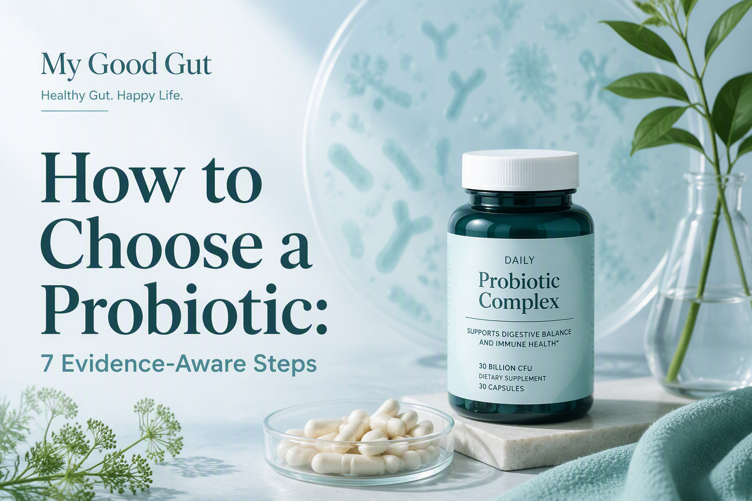How to choose a probiotic with supplement capsules and a clear evidence-based label