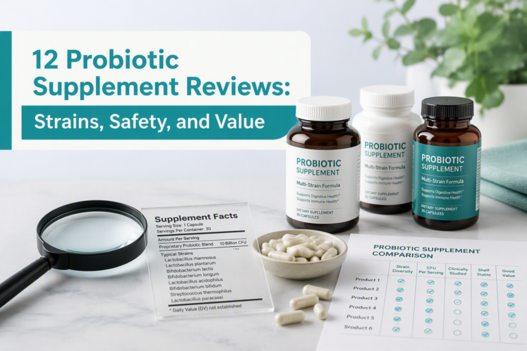 12 probiotic supplement reviews comparing strains, safety, and value