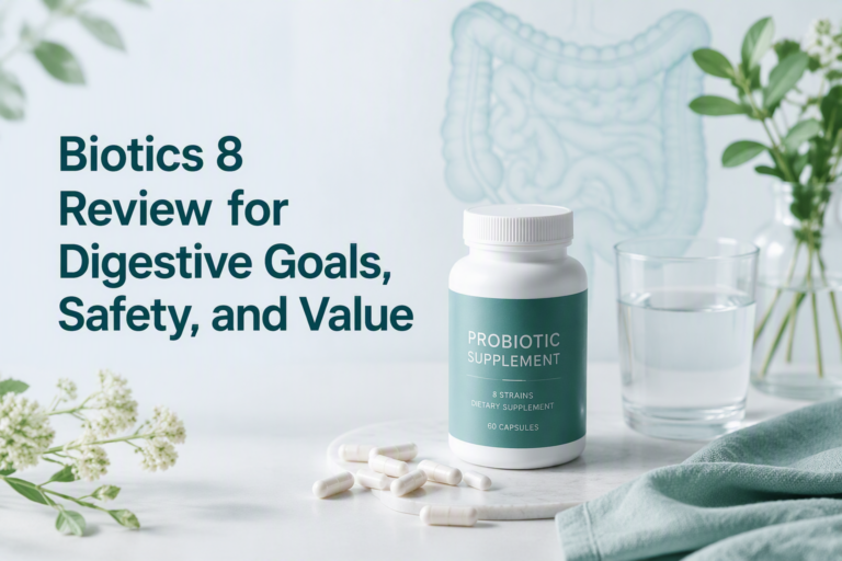 Biotics 8 review for digestive goals, safety, and value with probiotic capsules