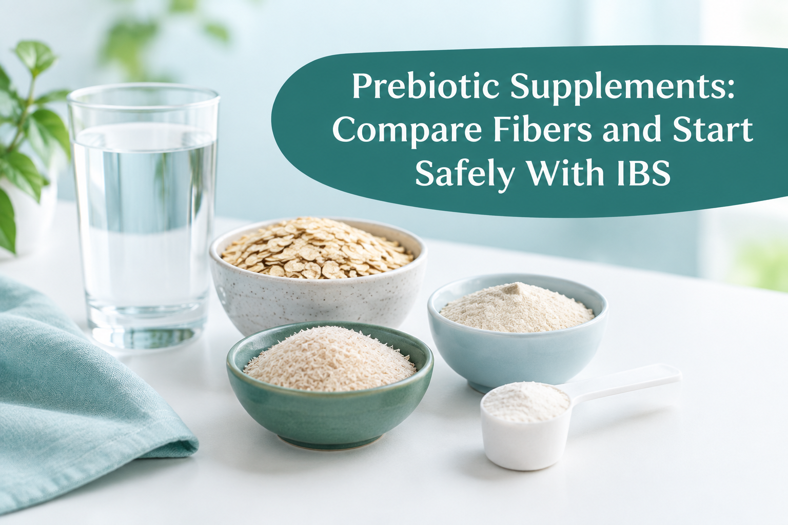 Prebiotic supplements and fiber choices for starting safely with IBS