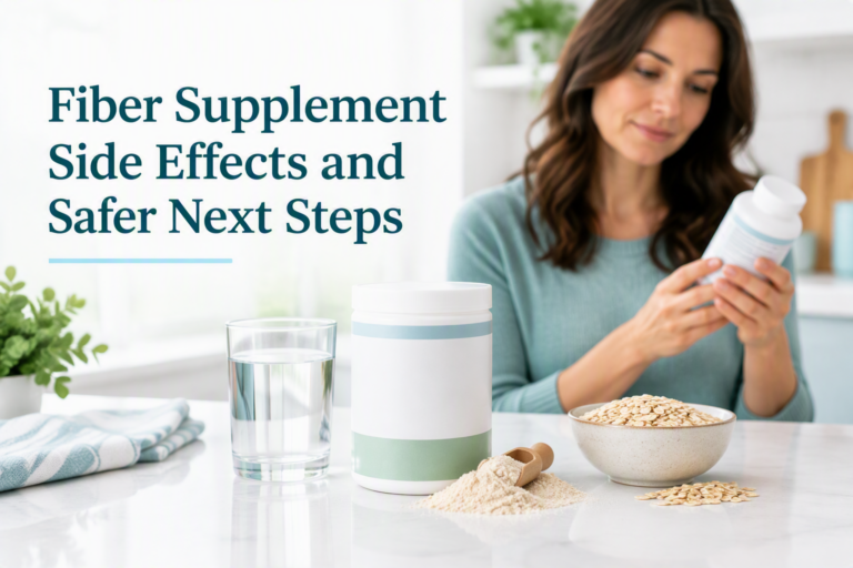 Fiber supplement side effects and safer next steps with water and psyllium