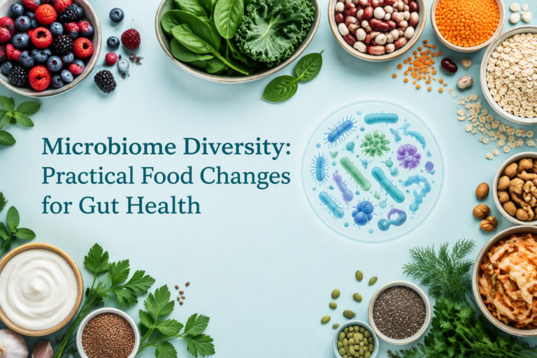 Microbiome diversity with varied plant foods for practical gut health changes
