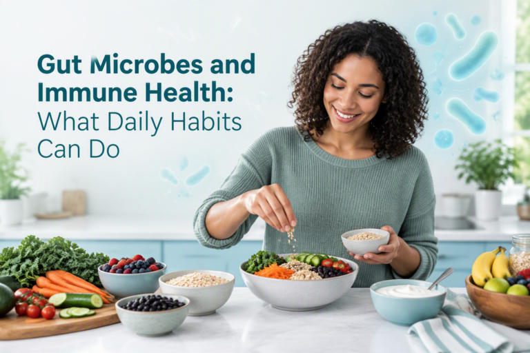 Gut microbes and immune health supported by fiber-rich daily habits