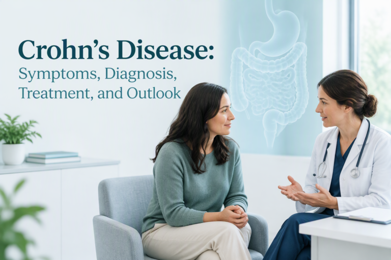 Crohn's disease symptoms, diagnosis, treatment, and outlook consultation