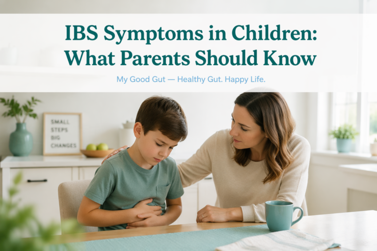 Parent comforting child with belly pain — IBS Symptoms in Children: What Parents Should Know