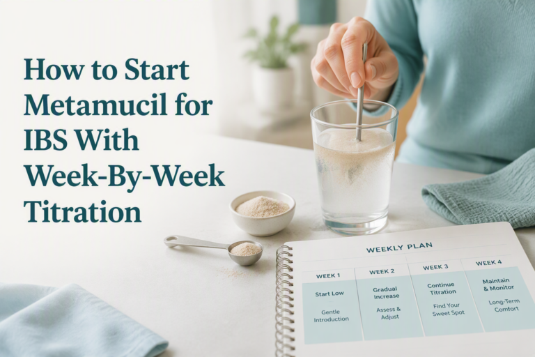 How to start Metamucil for IBS with week-by-week titration and hydration