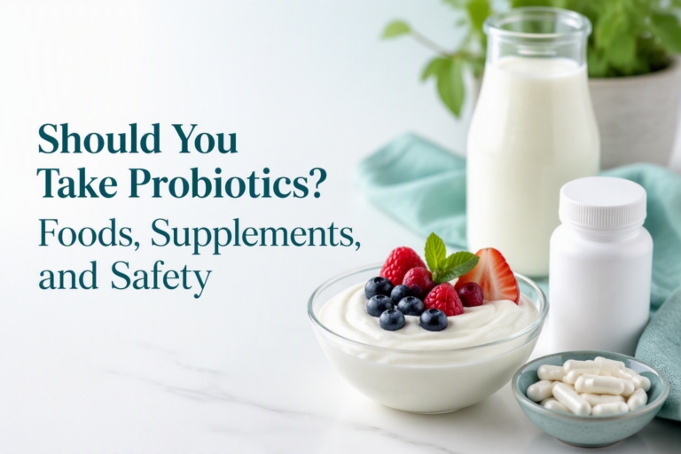 Yogurt, kefir, and probiotic supplements for digestive health and safety
