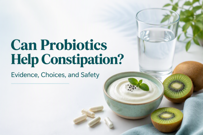 Can probiotics help constipation? Yogurt, probiotic capsules, and kiwifruit