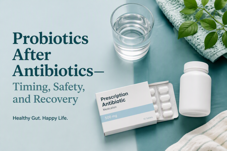 Probiotics after antibiotics with medication, timing, safety, and gut recovery essentials