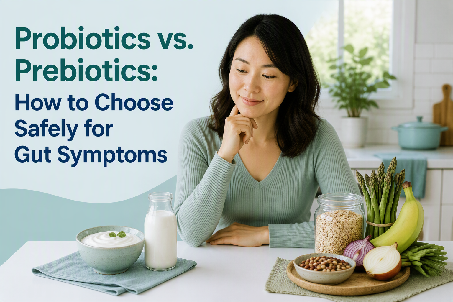 Probiotics vs. prebiotics foods for choosing safely with gut symptoms
