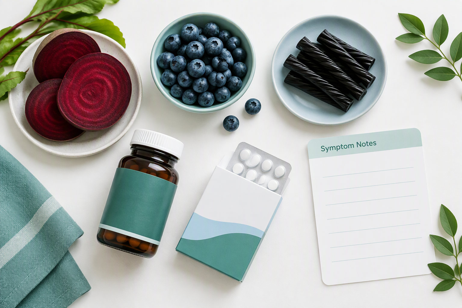 Beets, blueberries, iron, and bismuth can change stool color without causing bleeding