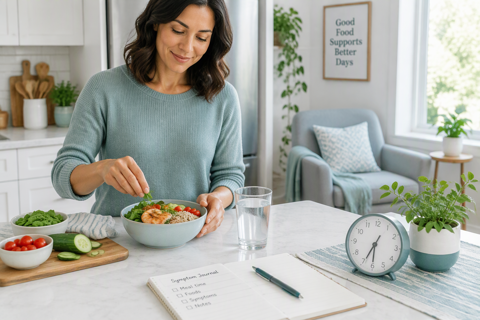 Healthy meal and symptom tracking habits to control GERD and prevent acid reflux damage