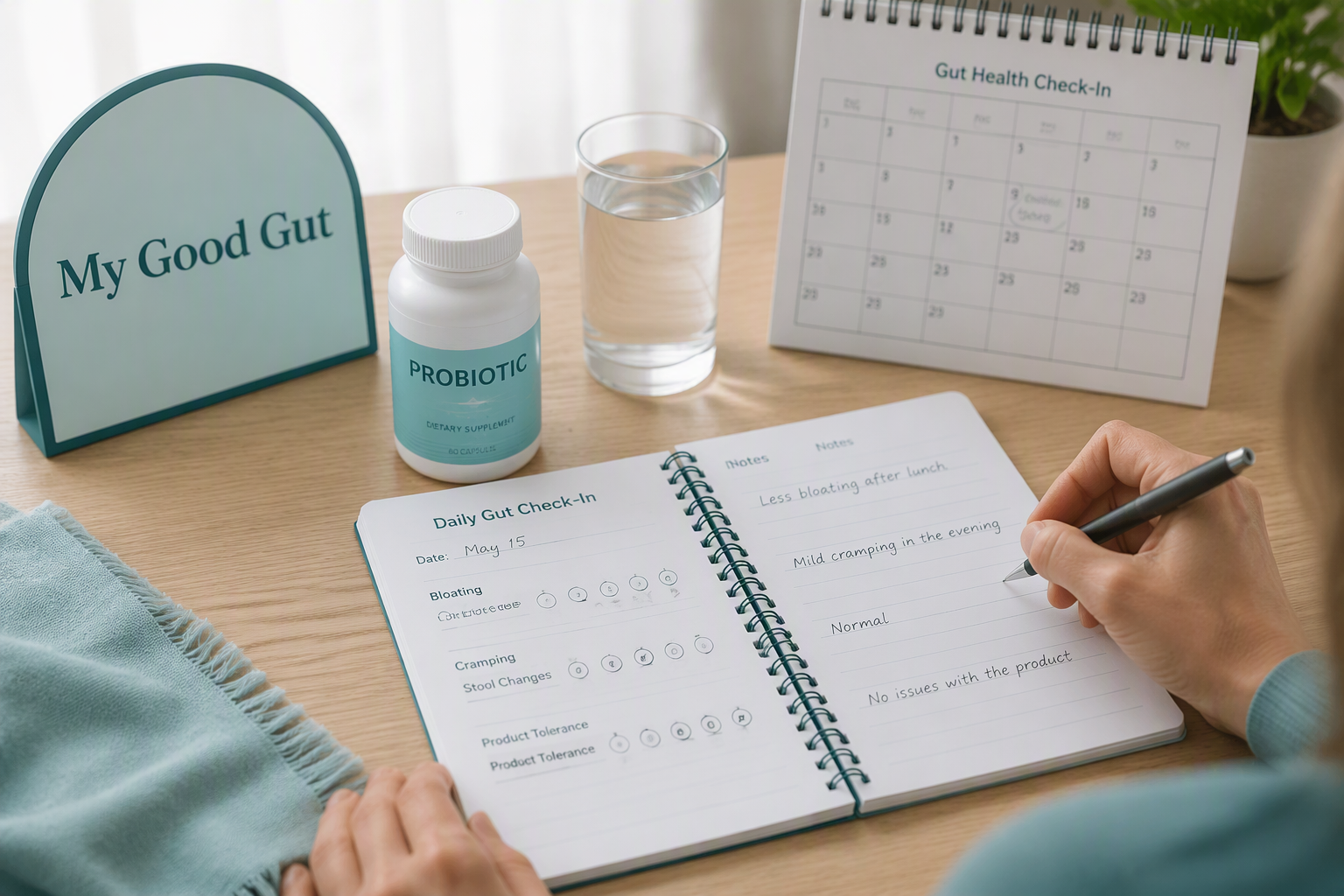 Safe Bifidobacterium probiotic trial with symptom tracking