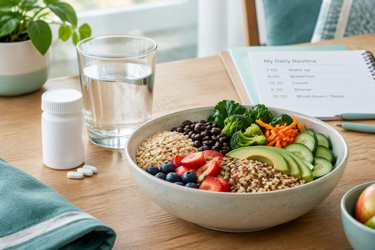 Antibiotics, fiber-rich foods, and daily routines affecting gut microbes