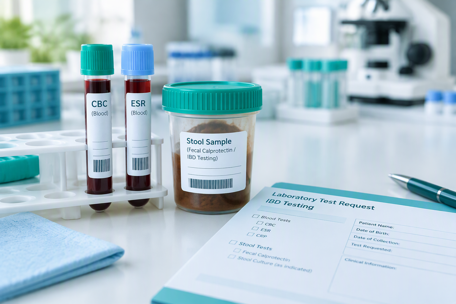 Blood and stool tests used to assess inflammation during IBD diagnosis