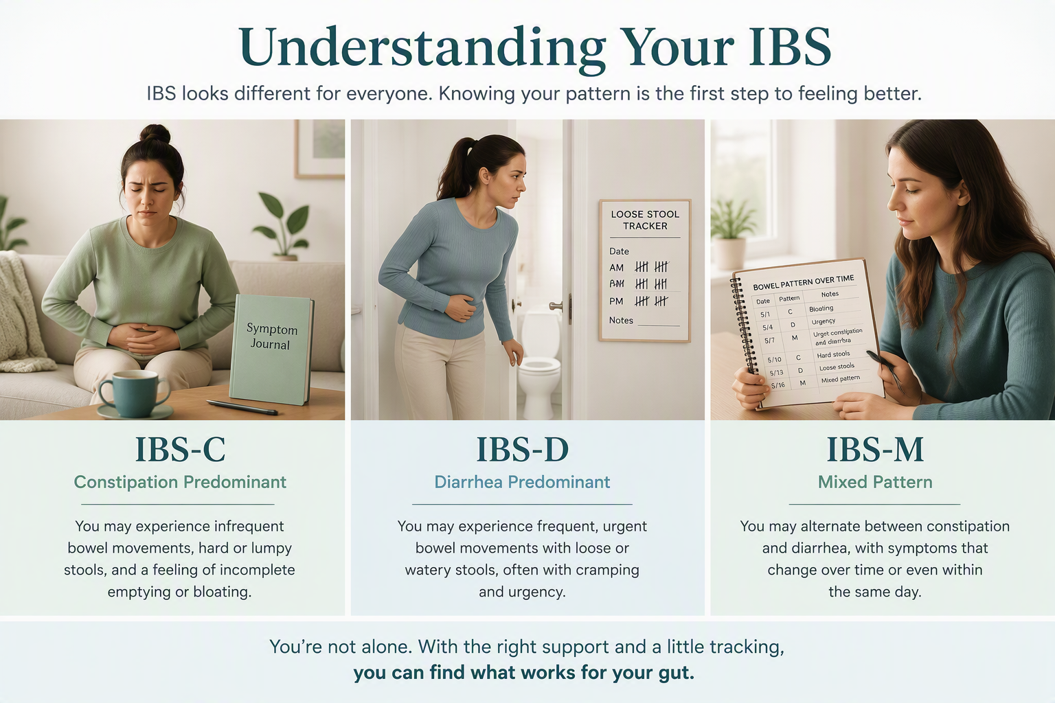 IBS-C, IBS-D, and IBS-M bowel patterns linked to abdominal pain