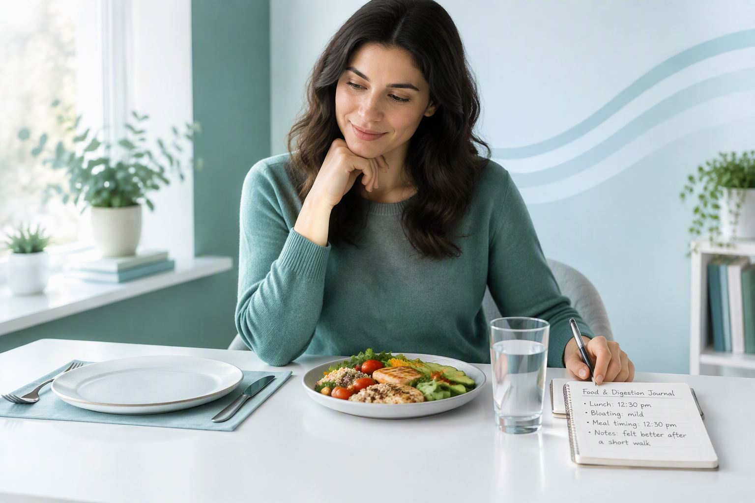 Meal timing, skipped meals, bloating, reflux, and digestive symptoms