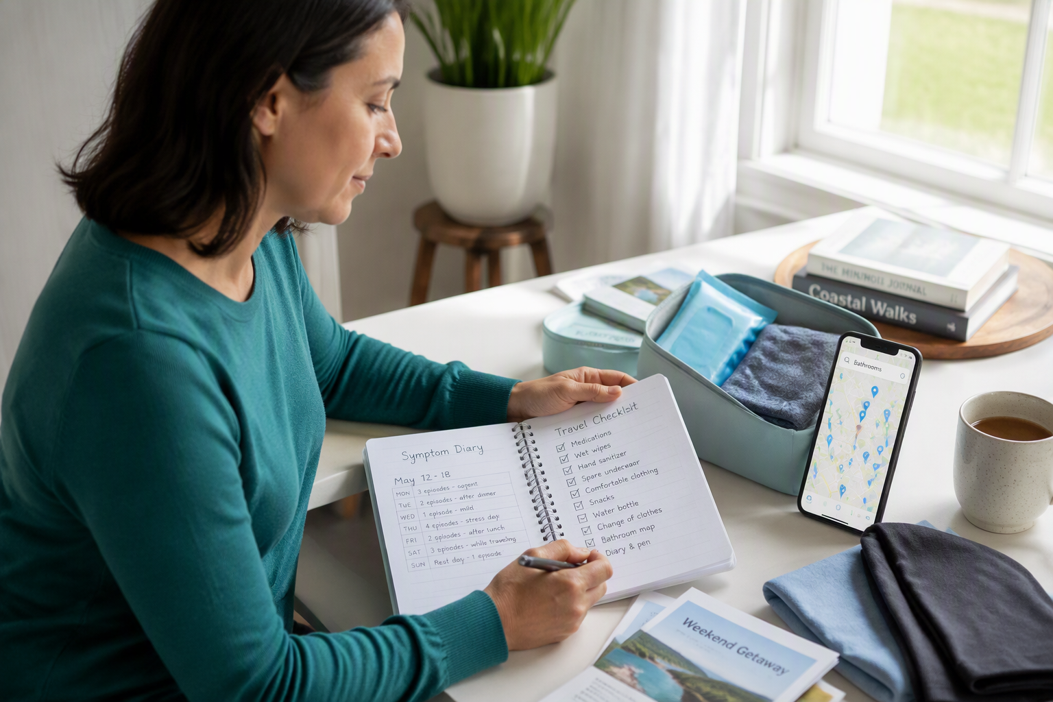Daily life planning with IBS-D or bile acid diarrhea symptoms and bathroom urgency