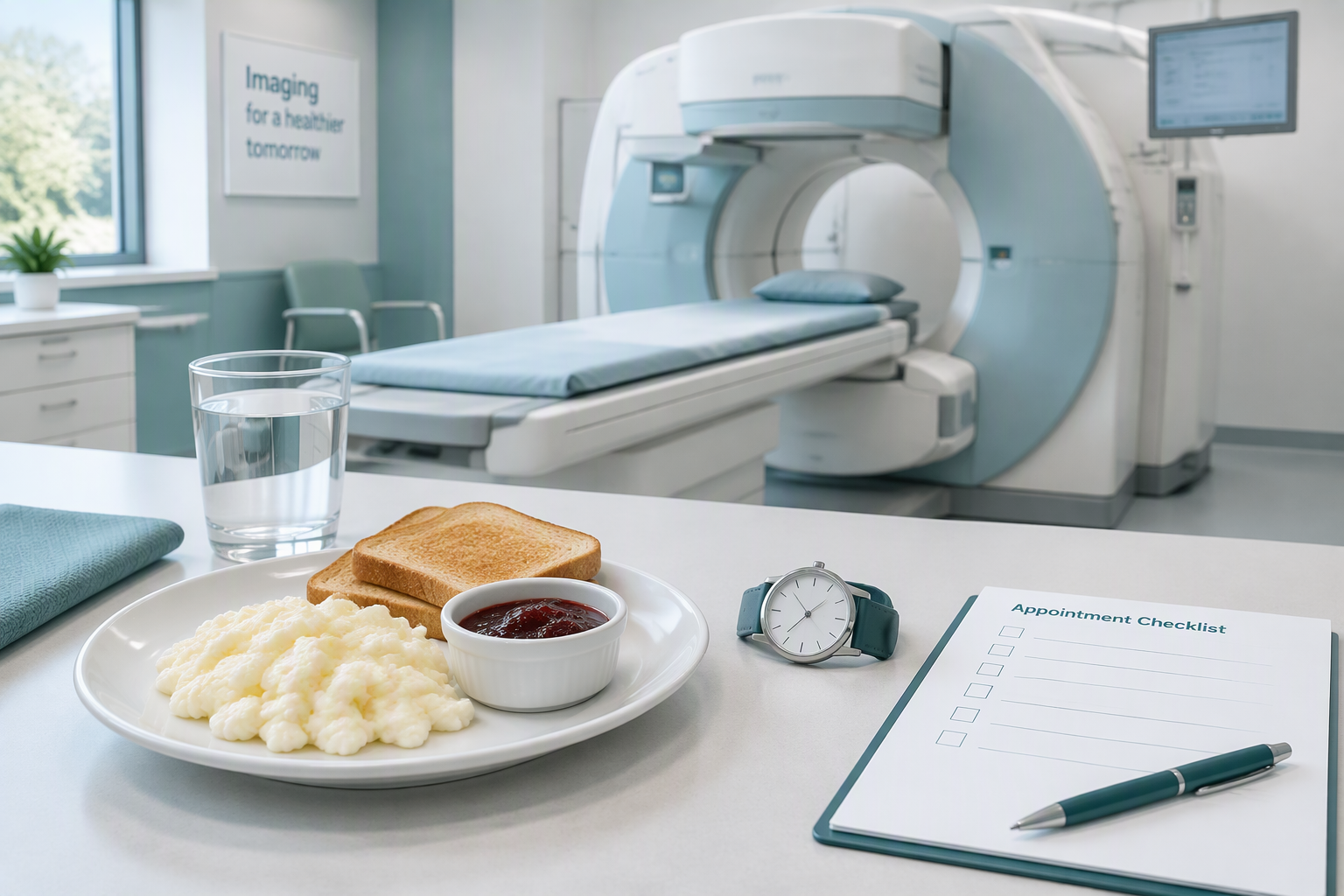 Standardized test meal and imaging equipment for a four-hour gastric emptying scan