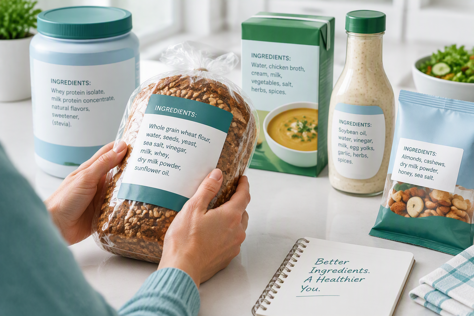 Reading food labels to identify hidden lactose in whey, sauces, soups, and packaged foods
