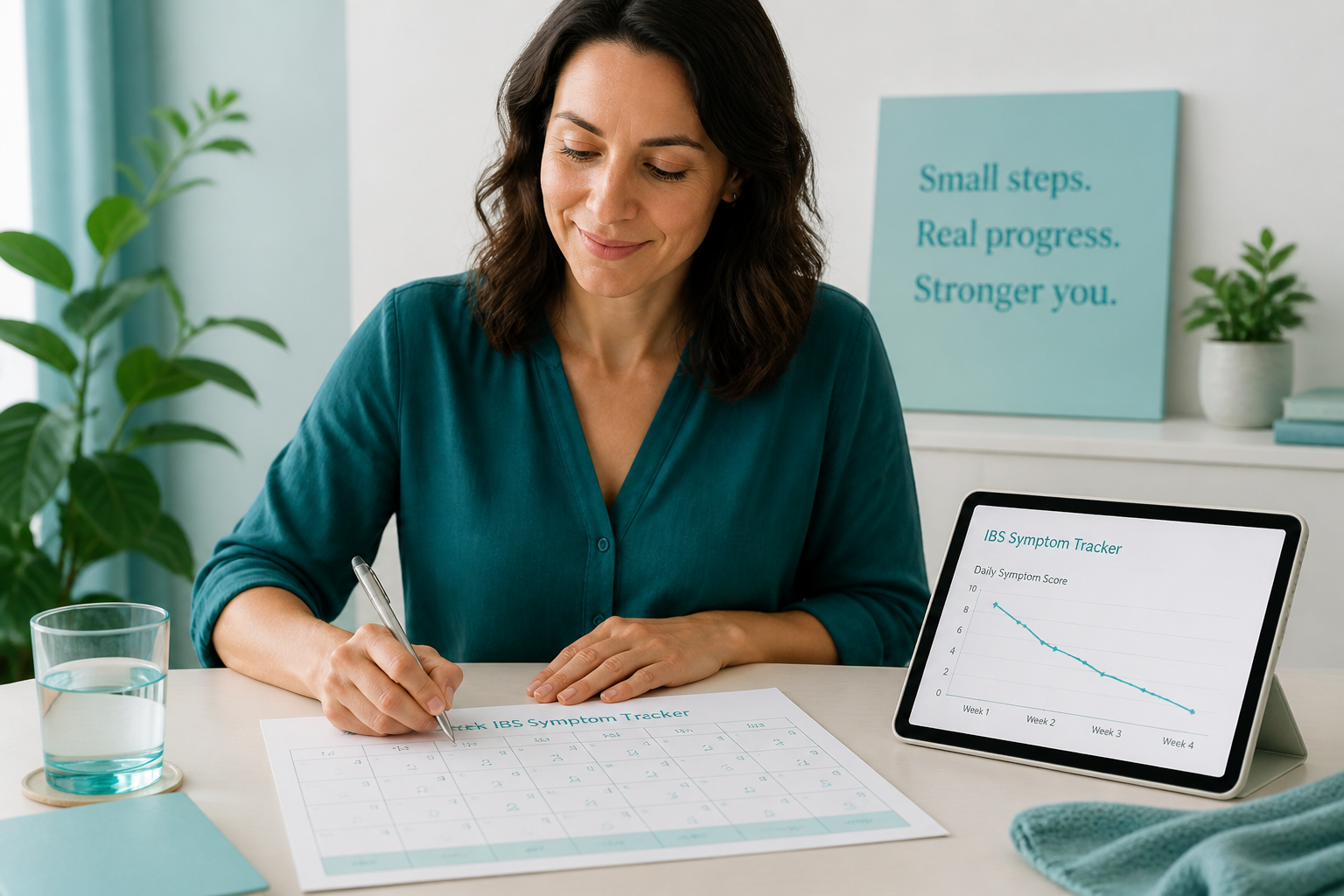 IBS symptom tracker showing fewer flares and improving long-term control