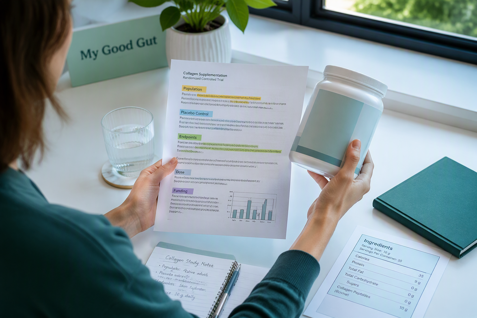 IBS evidence checklist for evaluating collagen supplement claims