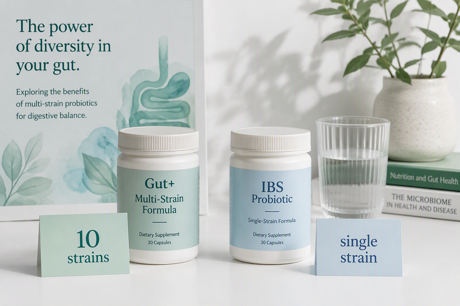 YourBiology Gut+ comparison for IBS, strains, evidence, and symptom triggers