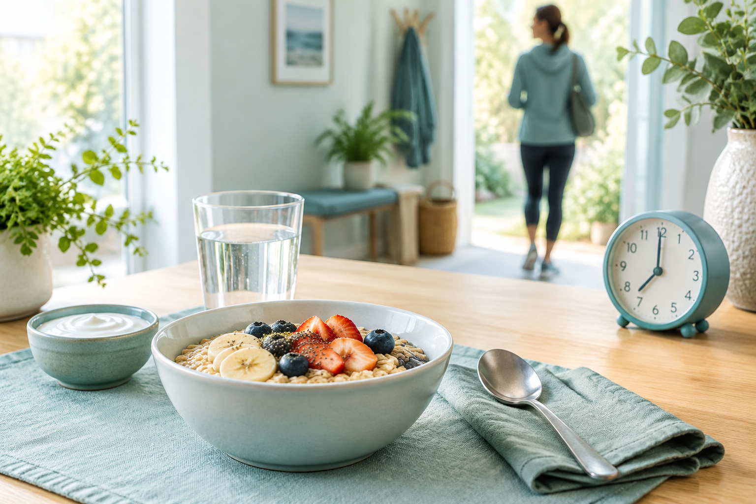 Breakfast, gastrocolic reflex, gut motility, fiber, water, and bowel regularity