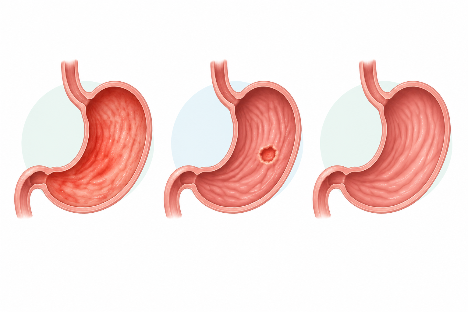 Medical comparison of gastritis, peptic ulcer, and functional dyspepsia