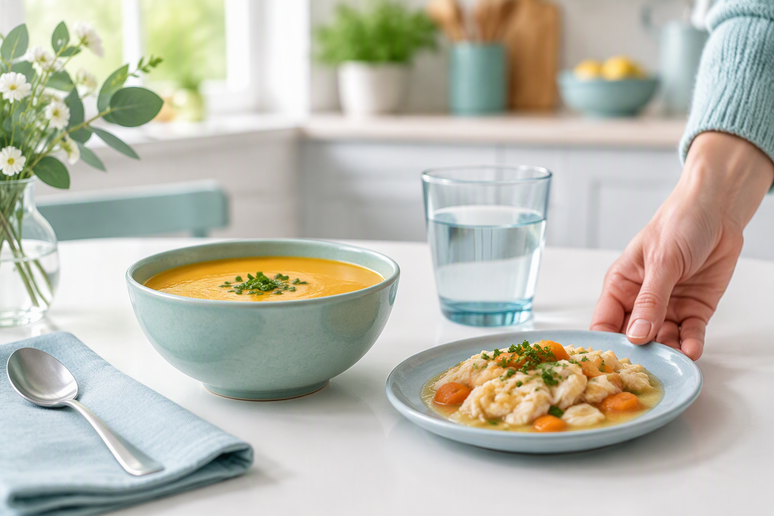 Small, soft, low-fat meal choices that may be easier to tolerate with gastroparesis