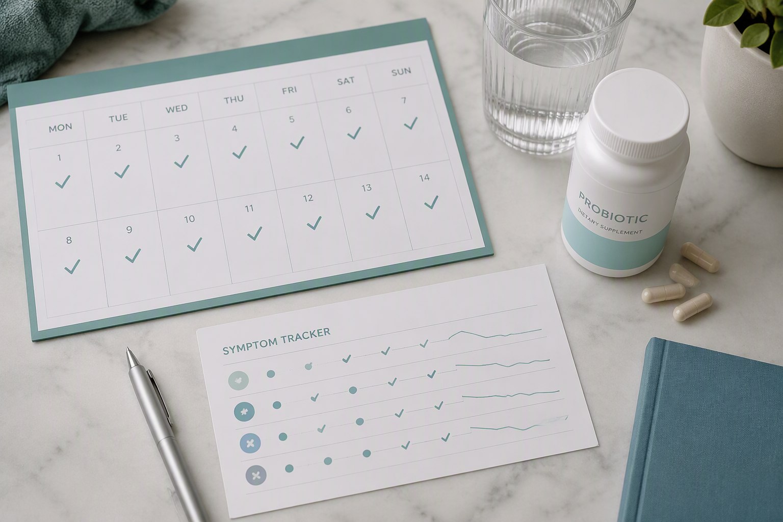 Tracking how long probiotic side effects like gas and bloating last