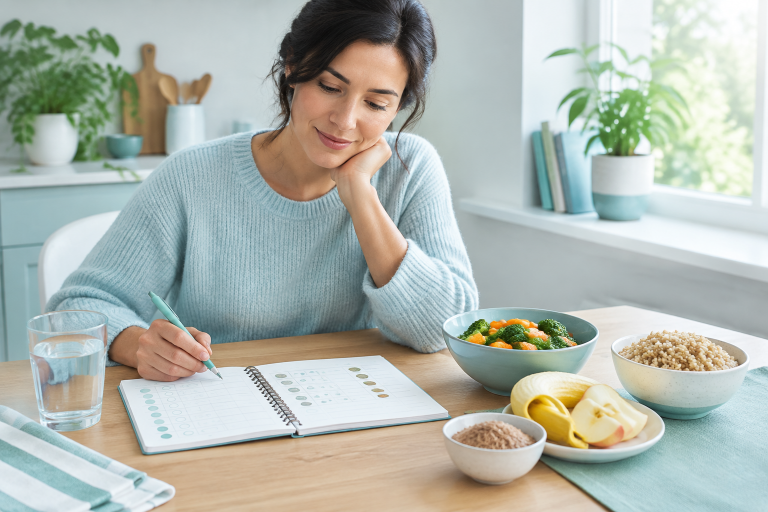 Symptom-aware fiber choices and hydration for constipation, bloating, diarrhea, or IBS