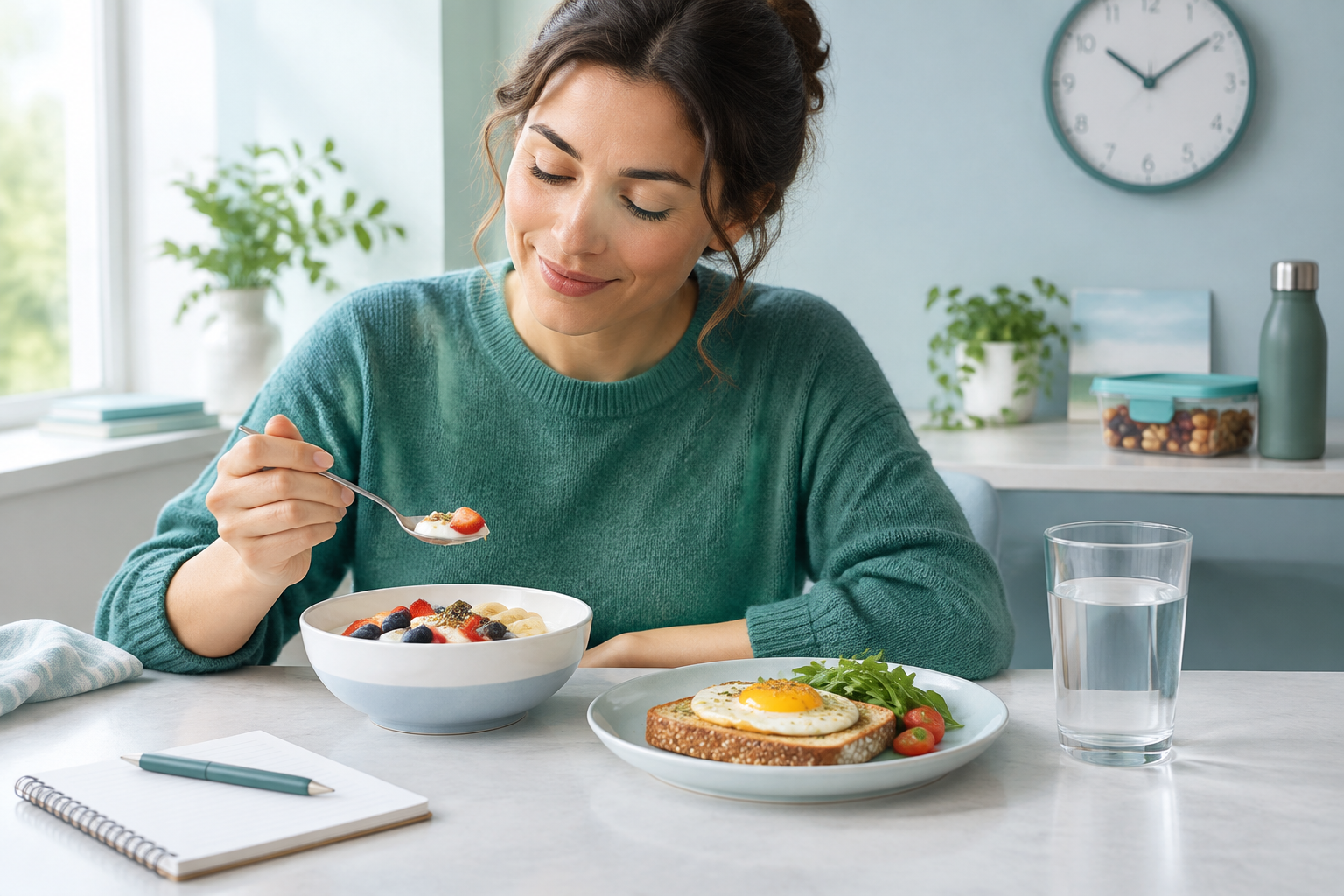How to reset after a missed meal with a modest meal, water, and regular timing