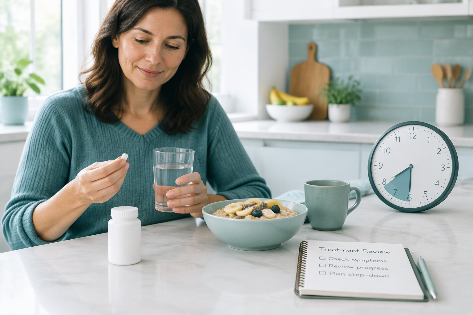 Proper PPI timing before breakfast and planned acid reflux medication review