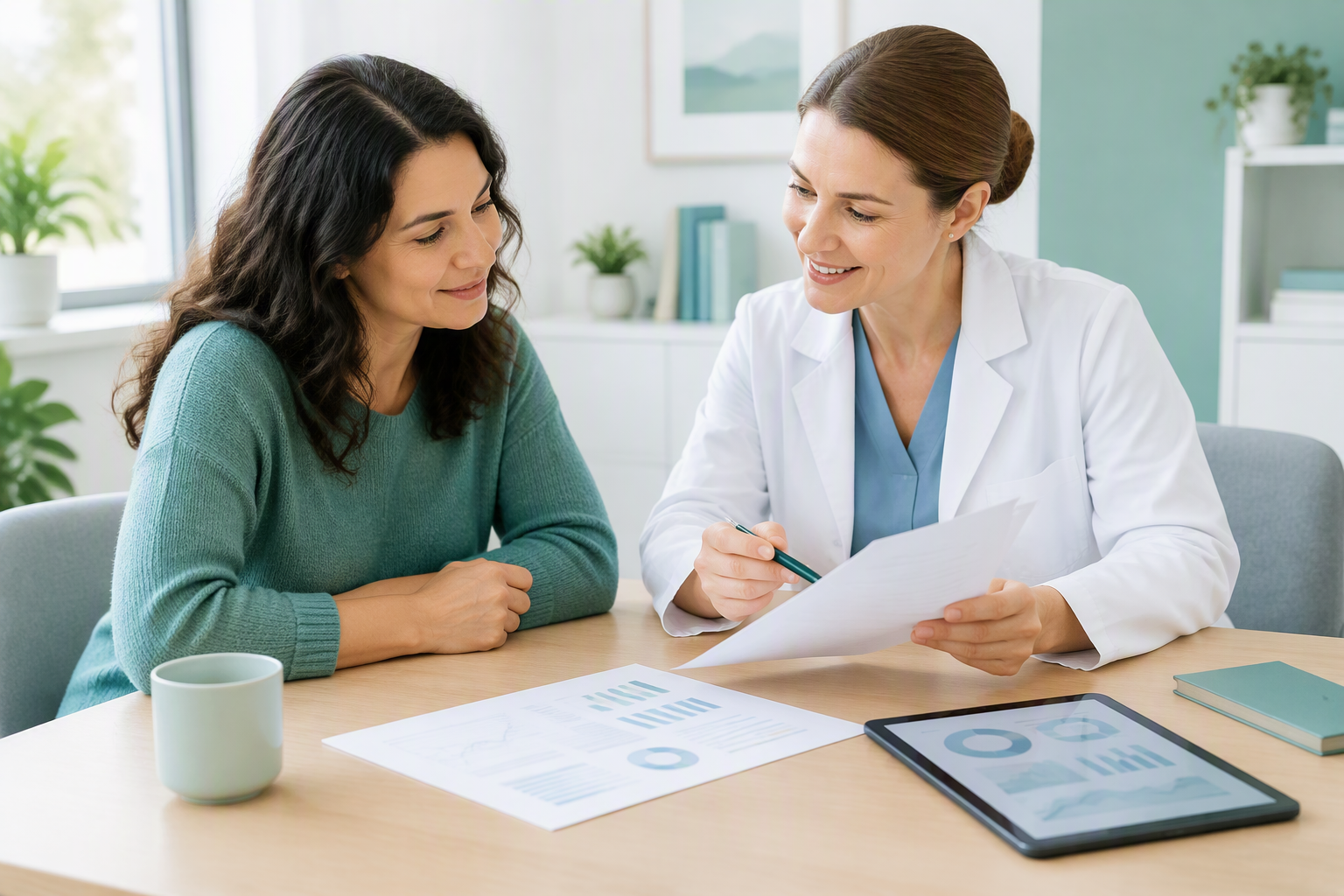 Patient and clinician discuss celiac test results and possible next steps