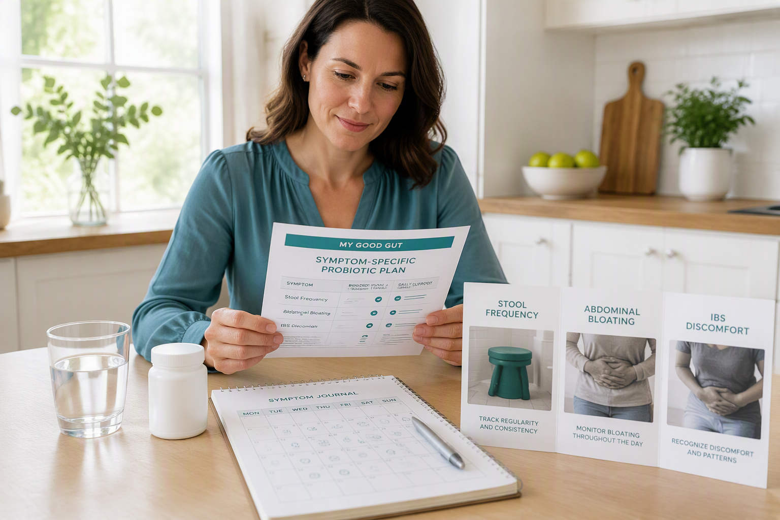 Adult tracking probiotic results for bloating, constipation, diarrhea, and IBS