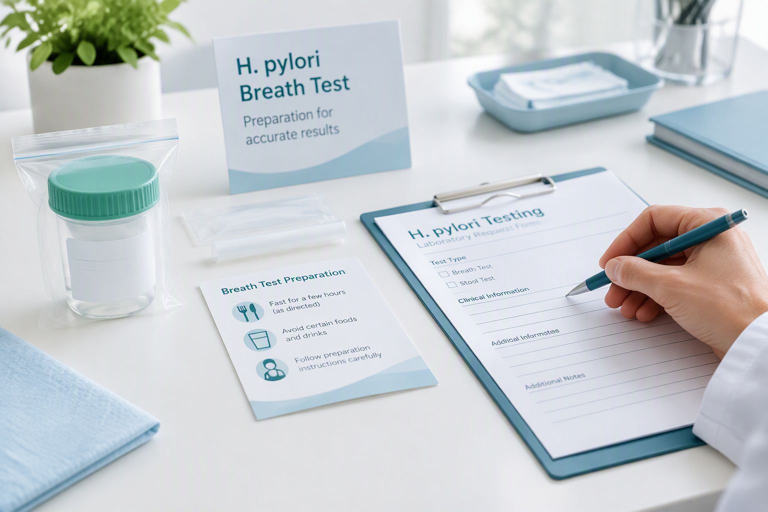 H. pylori testing materials for functional dyspepsia treatment