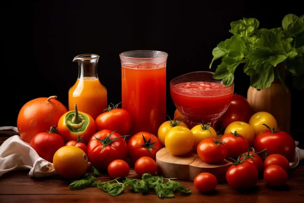 Tomatoes, cucumbers, carrots and other vegetables on a wooden table that are suitable for individuals with irritable bowel syndrome (IBS).