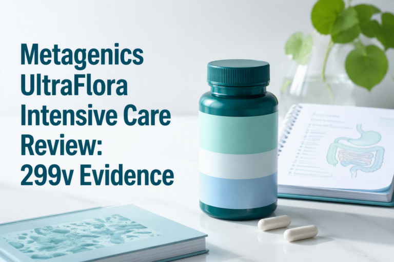 Metagenics UltraFlora Intensive Care review with 299v probiotic evidence