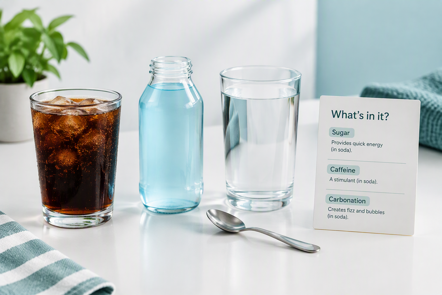 Cola, still water, and oral rehydration solution during diarrhea