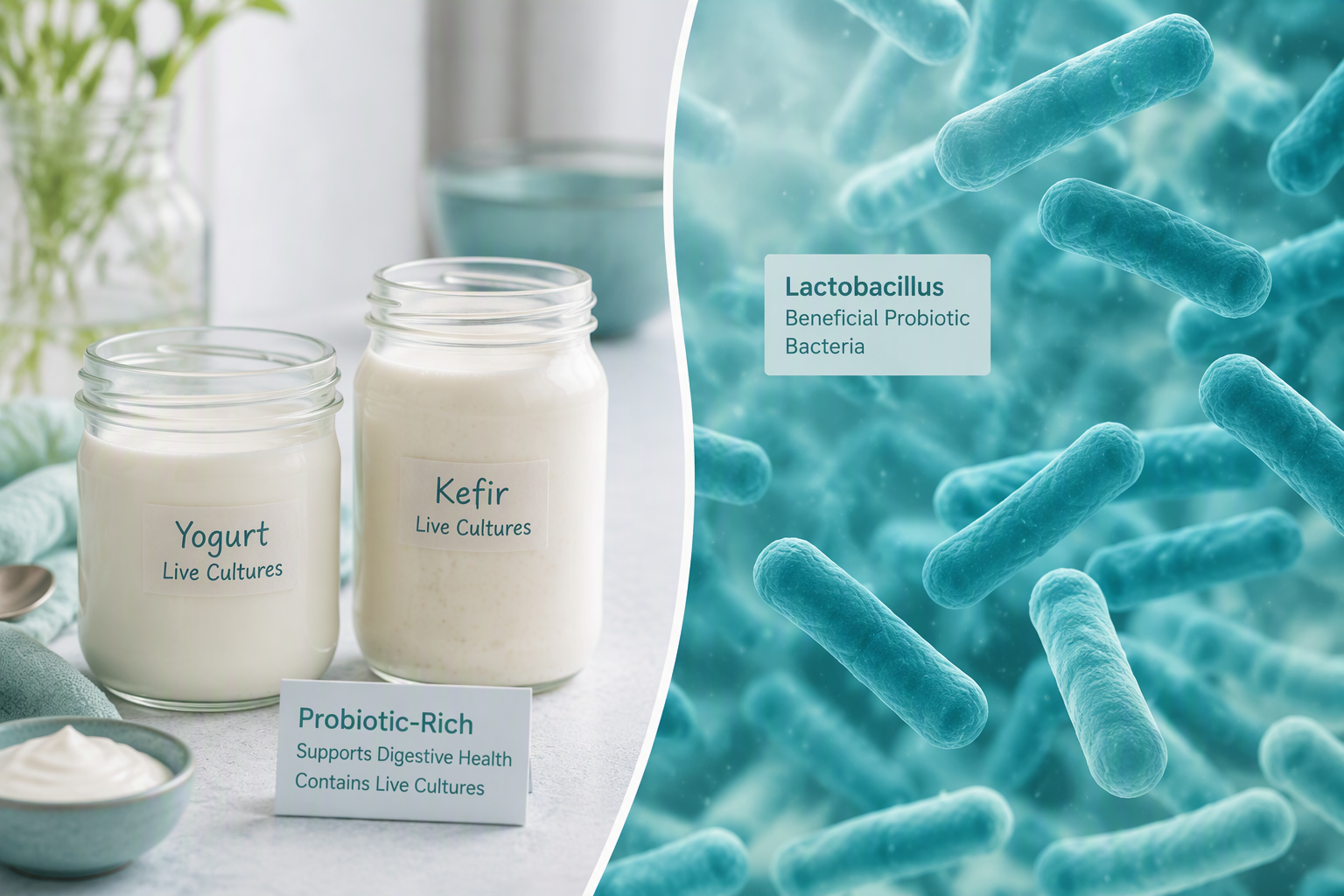 Lactobacillus probiotics in fermented foods and dietary supplements