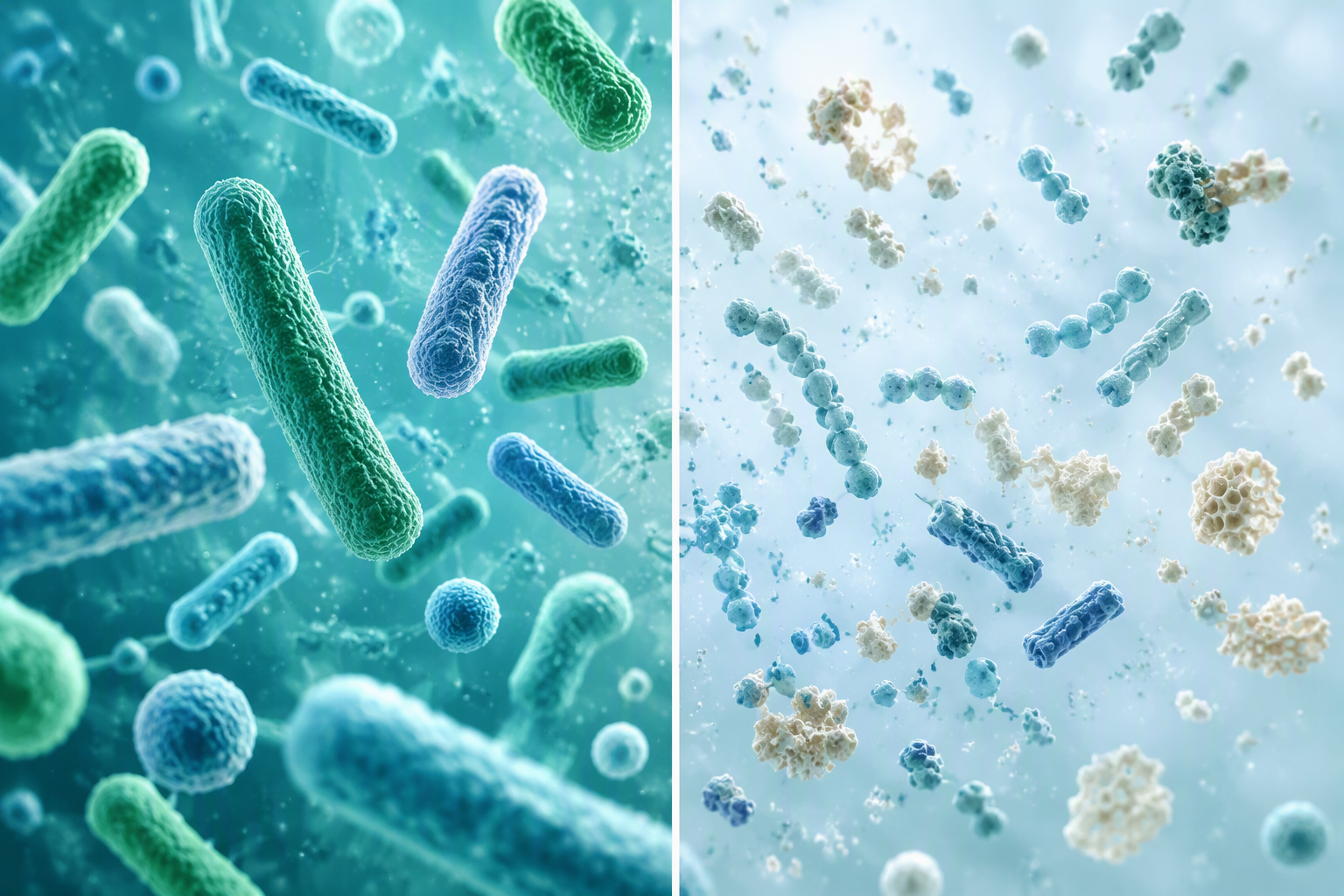 Visual comparison of live probiotics and inanimate postbiotics for IBS