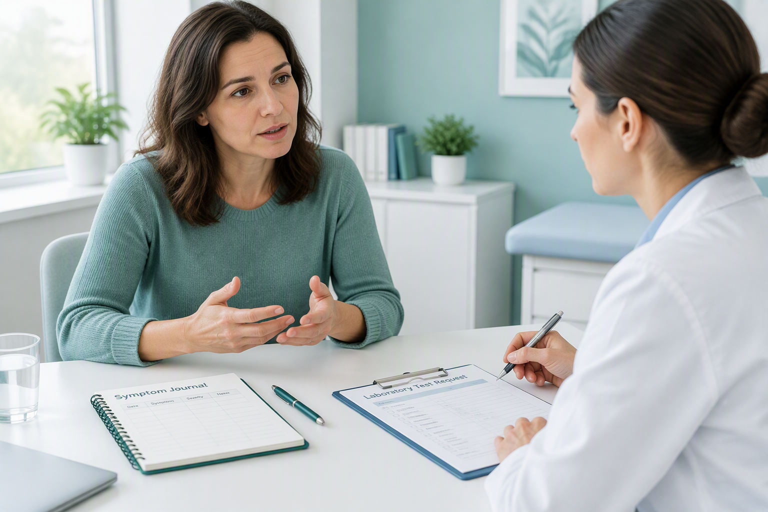 Healthcare discussion about digestive symptoms, intestinal permeability tests, and gut barrier function