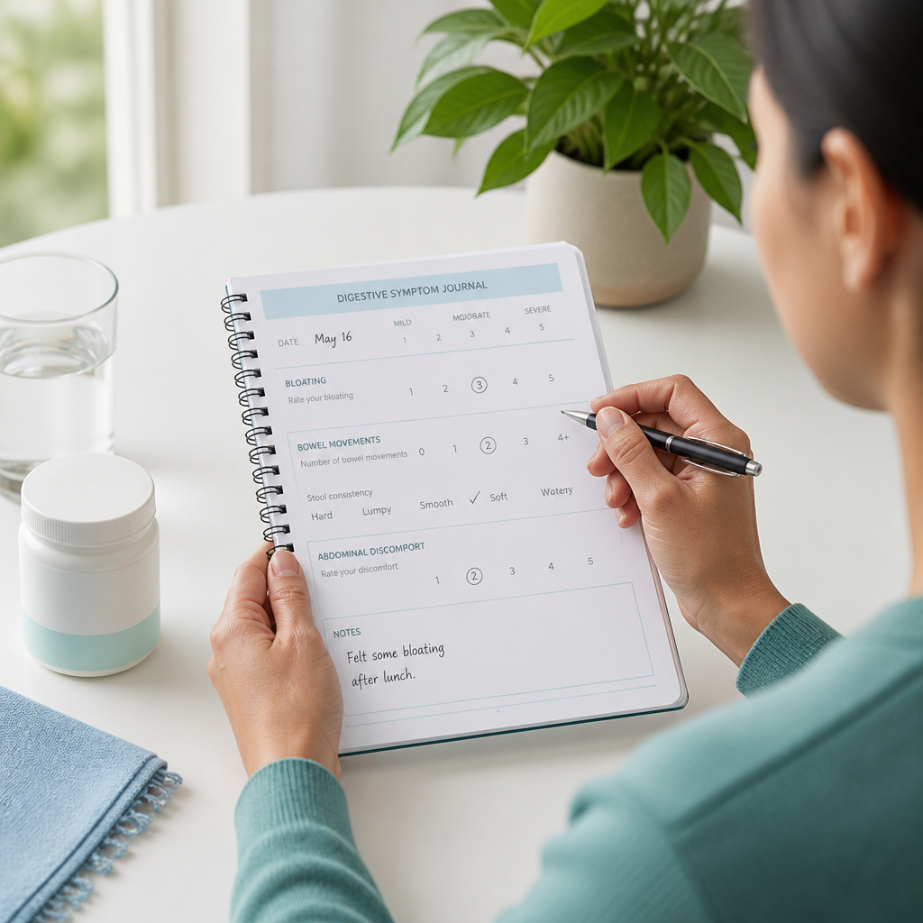 Tracking bloating, bowel movements, and abdominal discomfort during a probiotic trial