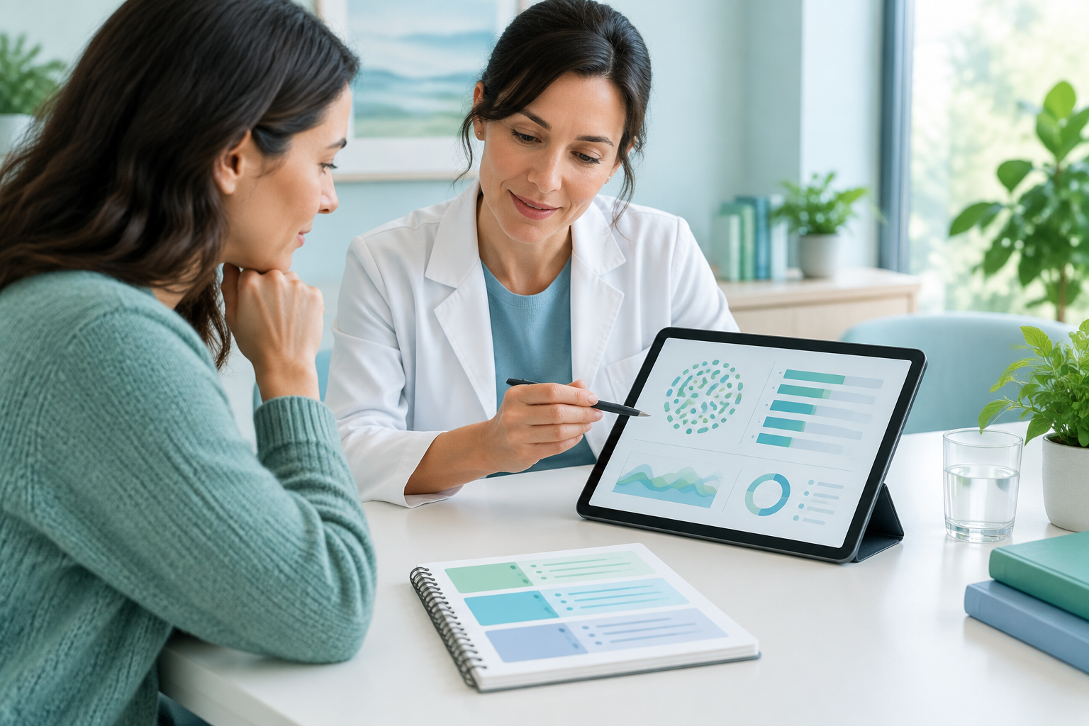 Healthcare discussion about microbiome evidence, probiotics, and immune health claims
