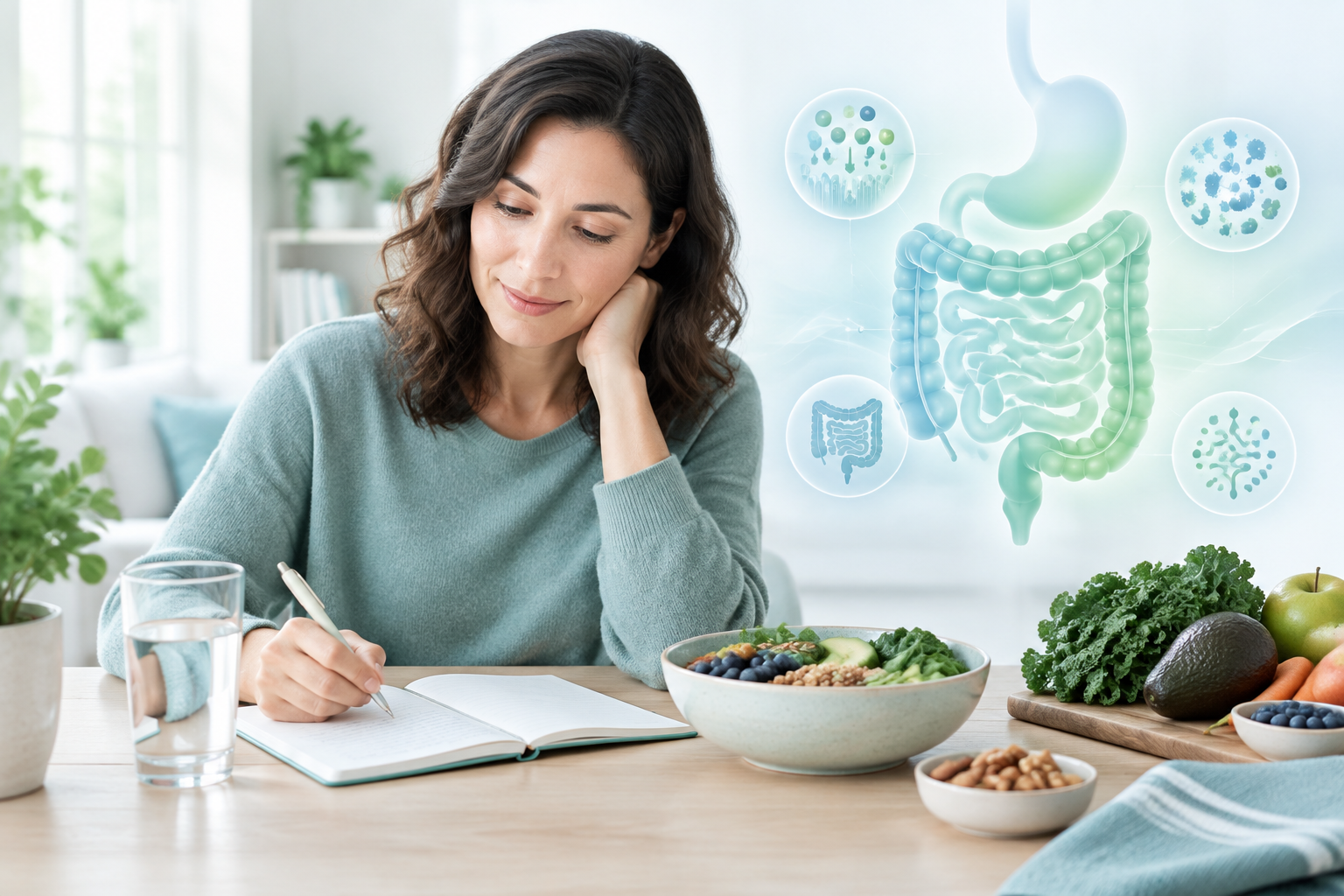 Everyday gut health, digestion, and digestive symptoms journal