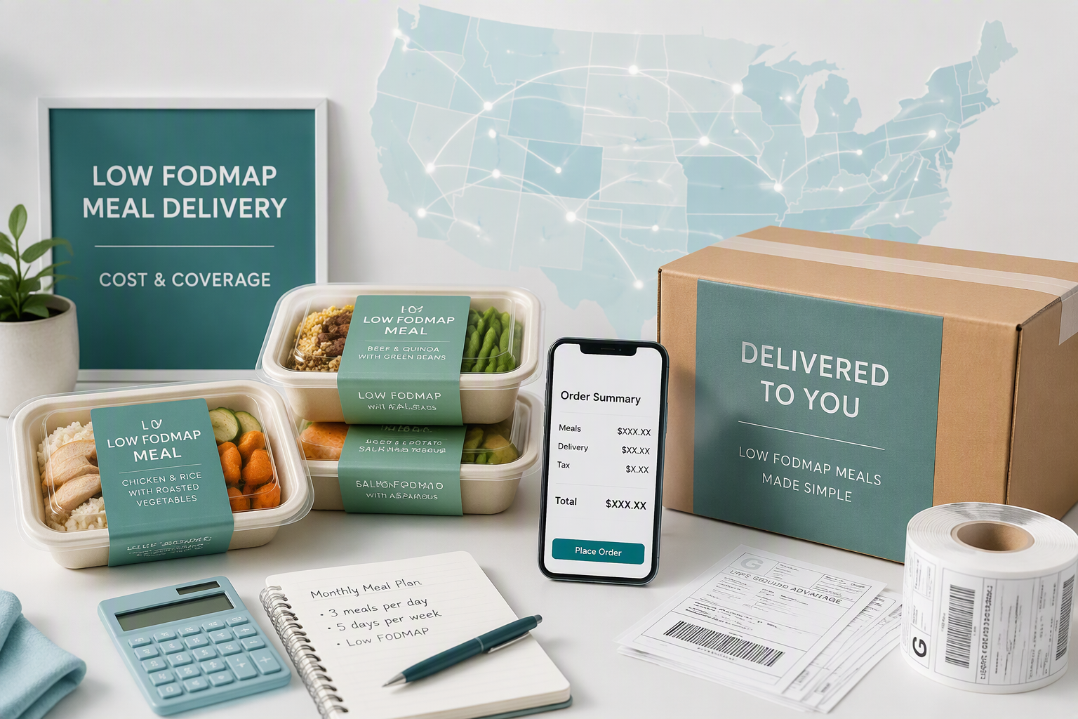 Low FODMAP meal delivery costs, shipping fees, and US coverage